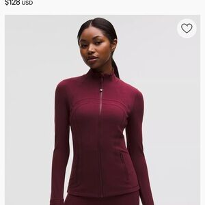 Lululemon Athletica Maroon Zip-Up Jacket